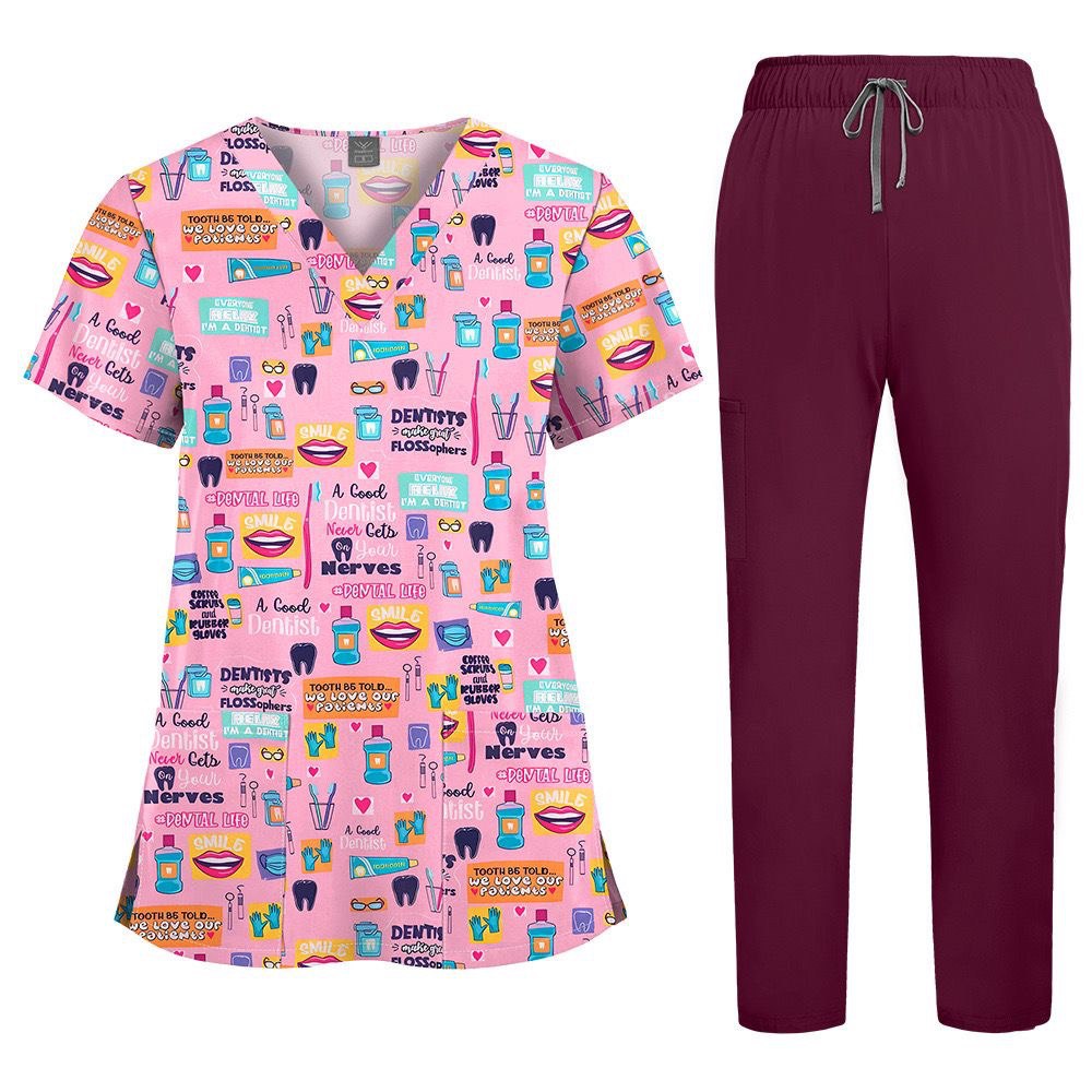 floral scrubs
